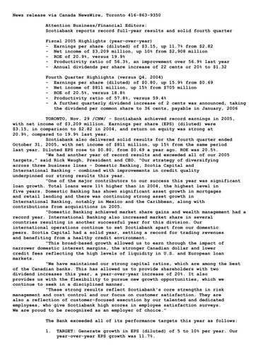 Thumbnail Scotiabank Financial Statement 2005