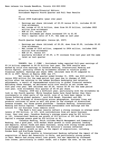Thumbnail Scotiabank Financial Statement 2008