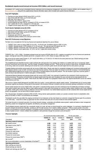 Thumbnail Scotiabank Financial Statement 2011