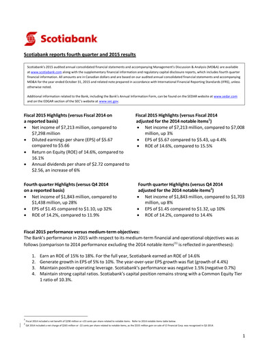 Thumbnail Scotiabank Financial Statement 2015
