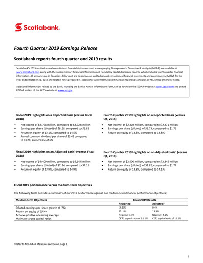 Thumbnail Scotiabank Financial Statement 2019