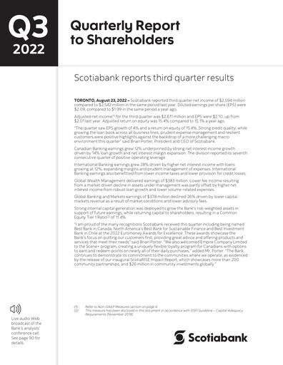 Thumbnail Scotiabank Quarterly Report 2022-q3