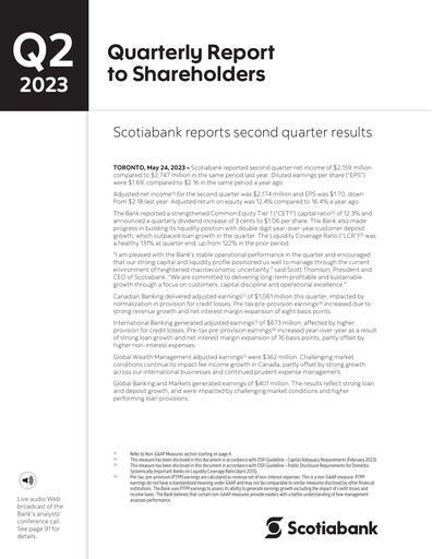 Thumbnail Scotiabank Quarterly Report 2023-q2