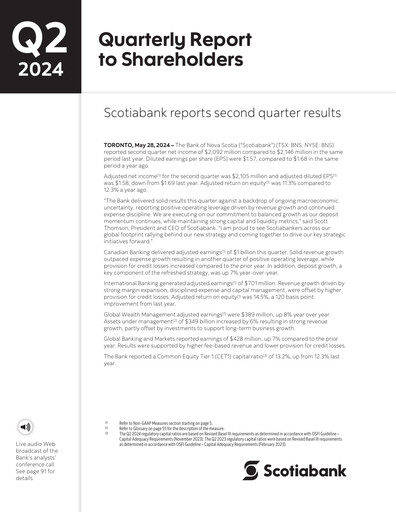Thumbnail Scotiabank Quarterly Report 2024-q2