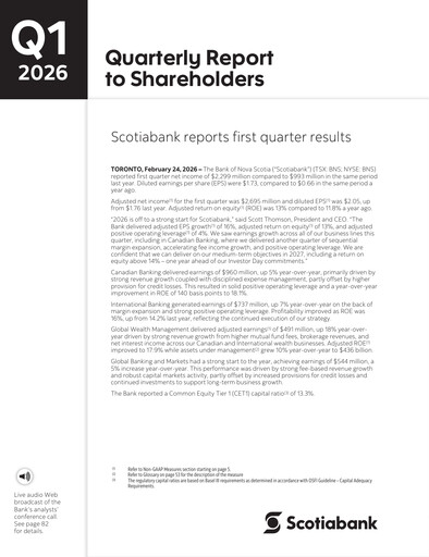 Thumbnail Scotiabank Quarterly Report 2026-q1