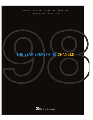 Thumbnail Bank of Montreal
 Annual Report 1998