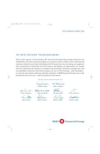 Thumbnail Bank of Montreal
 Annual Report 2002