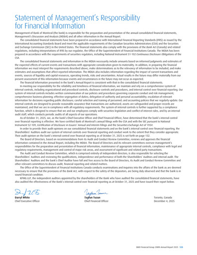 Thumbnail Bank of Montreal
 Financial Statement 2025