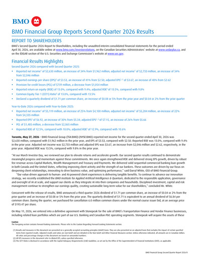 Thumbnail Bank of Montreal
 Quarterly Report 2026-q2