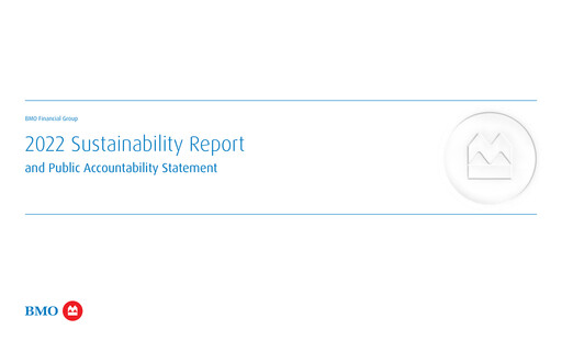 Thumbnail Bank of Montreal
 Sustainability Report 2022