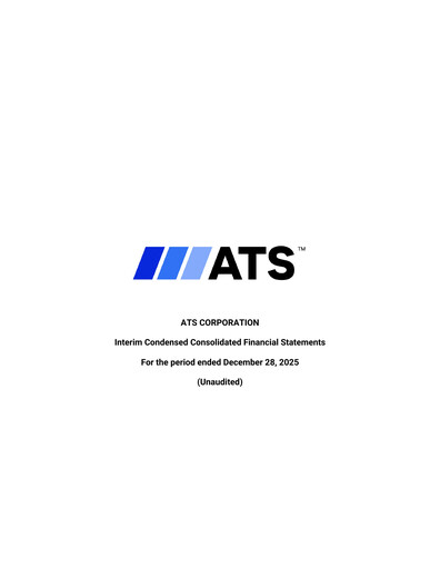 Thumbnail ATS Corporation Quarterly Report 2026-q3