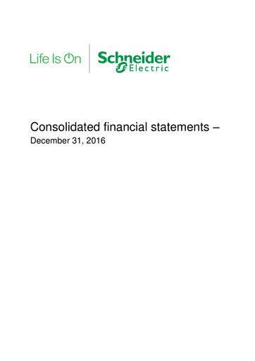 Thumbnail Schneider Electric Financial Statement 2016