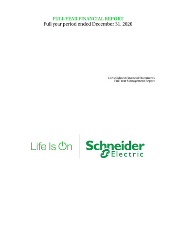 Thumbnail Schneider Electric Financial Statement 2020