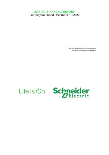 Thumbnail Schneider Electric Financial Statement 2022