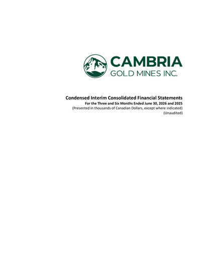 Thumbnail Ascot Resources Quarterly Report 2026-q2