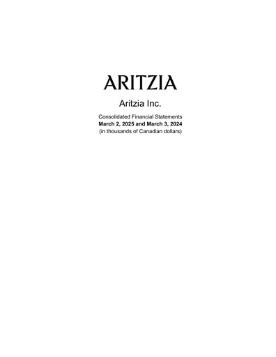 Thumbnail Aritzia Financial Statement 2025