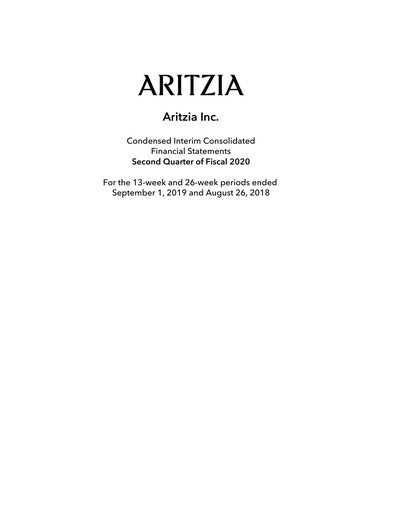 Thumbnail Aritzia Quarterly Report 2020-q2