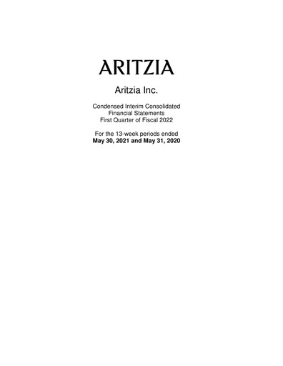 Thumbnail Aritzia Quarterly Report 2022-q1