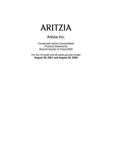 Thumbnail Aritzia Quarterly Report 2022-q2