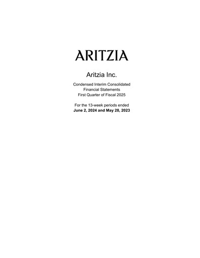 Thumbnail Aritzia Quarterly Report 2025-q1