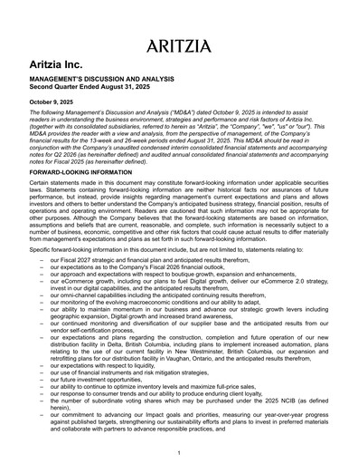 Thumbnail Aritzia Quarterly Report 2026-q2