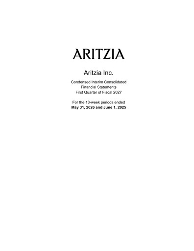 Thumbnail Aritzia Quarterly Report 2027-q1