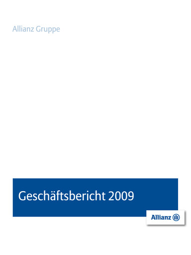 Vorschaubild Allianz SE Jahresbericht 2009