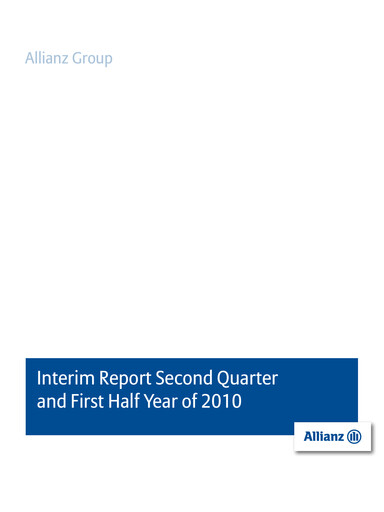 Thumbnail Allianz SE Half-year Report 2010-h1