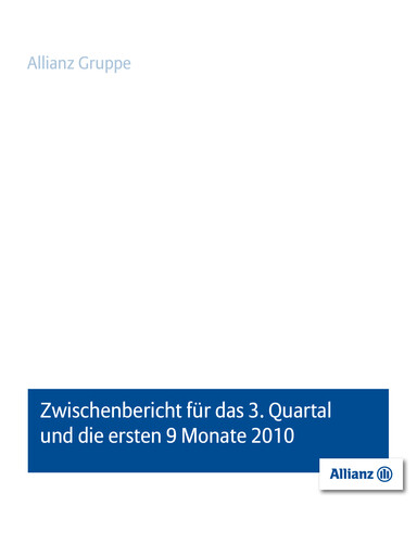 Thumbnail Allianz SE Quarterly Report 2010-q3