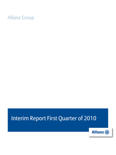 Thumbnail Allianz SE Quarterly Report 2010-q1