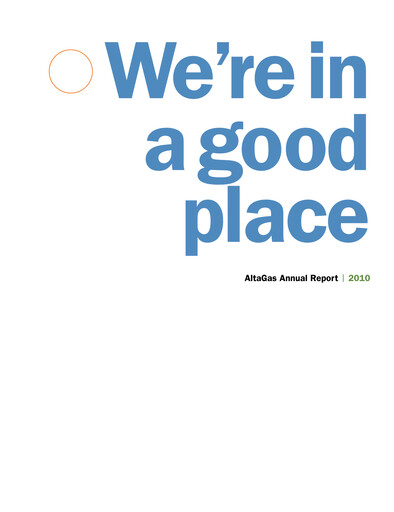 Thumbnail AltaGas
 Annual Report 2010