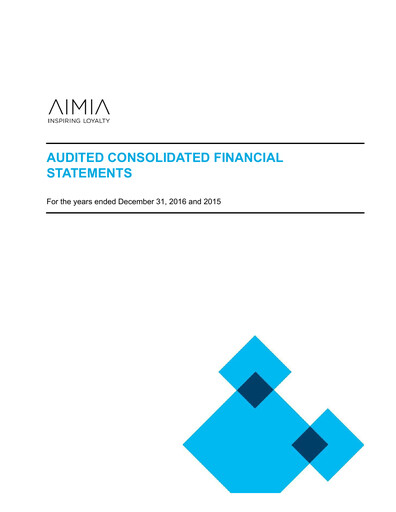 Thumbnail Aimia Financial Statement 2016