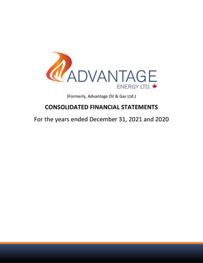 Thumbnail Advantage Energy Financial Statement 2021