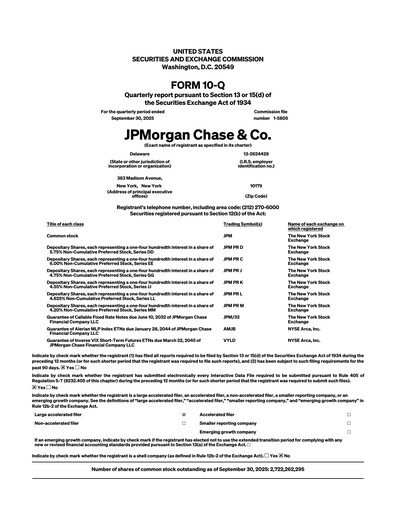 Thumbnail JPMorgan Chase Quarterly Report 2025-q3