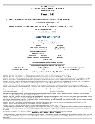 Thumbnail UnitedHealth Annual Report 2023