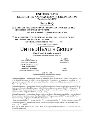 Thumbnail UnitedHealth Quarterly Report 2016-q2