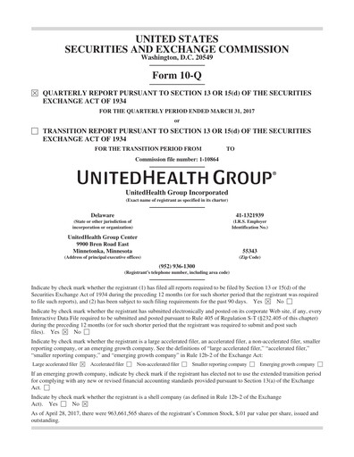 Thumbnail UnitedHealth Quarterly Report 2017-q1