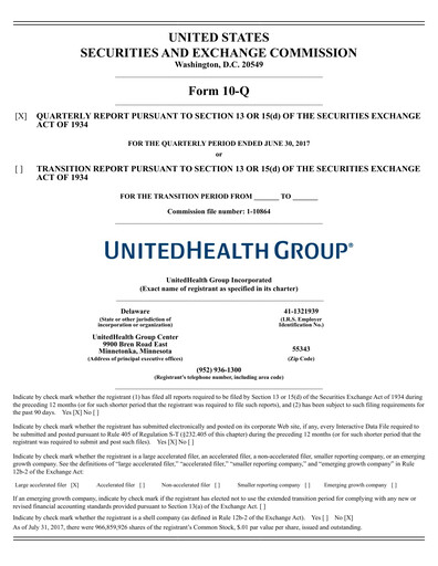 Thumbnail UnitedHealth Quarterly Report 2017-q2