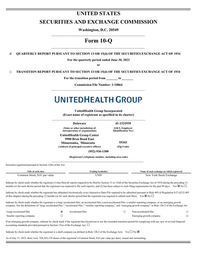 Thumbnail UnitedHealth Quarterly Report 2023-q2