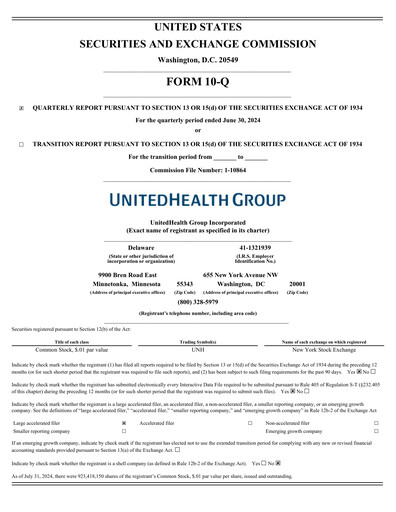 Thumbnail UnitedHealth Quarterly Report 2024-q2
