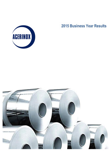 Miniature Acerinox Rapport financier 2015