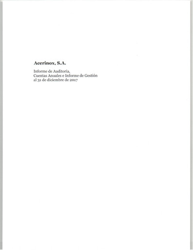 Thumbnail Acerinox Financial Statement 2017