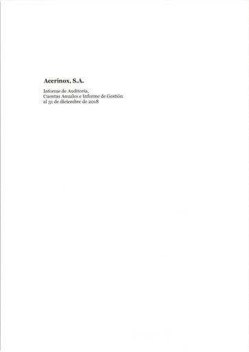 Thumbnail Acerinox Financial Statement 2018