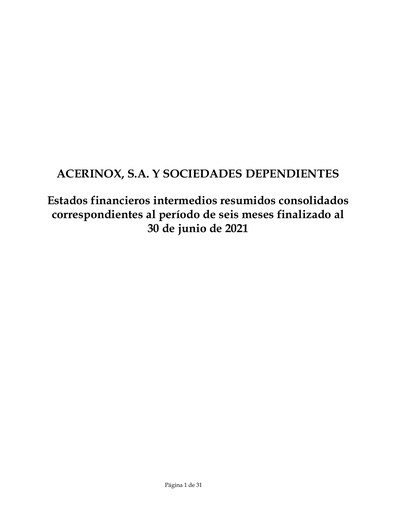 Vorschaubild Acerinox Finanzmitteilung 2021-h1