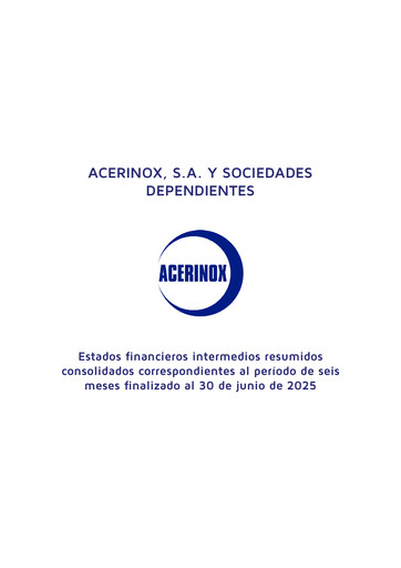 Vorschaubild Acerinox Finanzmitteilung 2025-h1