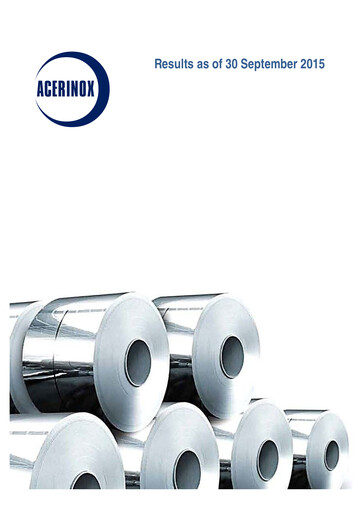 Thumbnail Acerinox Quarterly Report 2015-q3