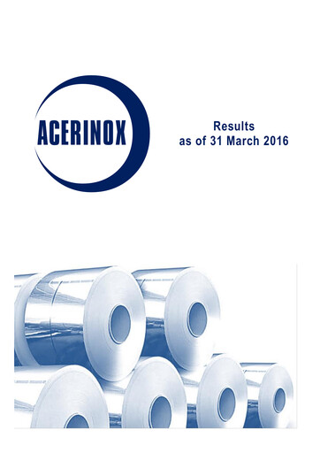 Thumbnail Acerinox Quarterly Report 2016-q1