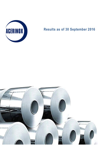 Thumbnail Acerinox Quarterly Report 2016-q3