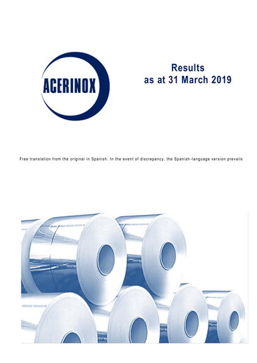 Thumbnail Acerinox Quarterly Report 2019-q1