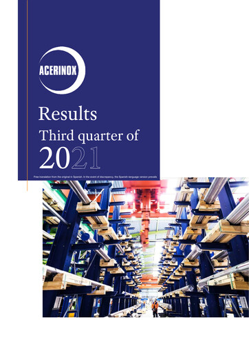 Thumbnail Acerinox Quarterly Report 2021-q3